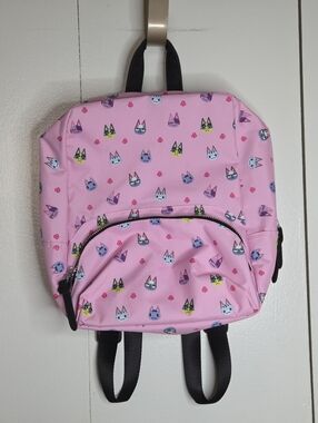 Animal Crossing Nintendo Switch Pink Kids Backpack with Cat Characters
